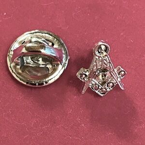 VINTAGE Masonic Tac Pin Silver 💙 Tie Pin